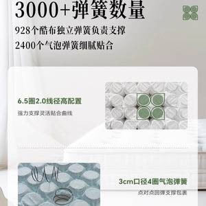 Colchón Yanxi hecho a mano con resortes de cuerpo entero de firmeza media y capa superior de espuma para niños - Product Image 4