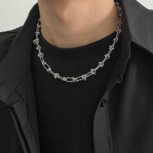 VAF-Cadena de extensión HIP HOP para hombre, collar anudado de 50 + 5CM, joyería de acero inoxidable - Product Image 6