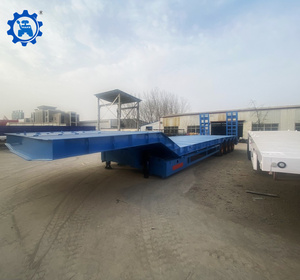 Semirremolque de plataforma baja/cuello de cisne de <span class=keywords><strong>13m</strong></span> con 3/4 ejes para transporte de maquinaria de movimiento de tierras - Product Image 5