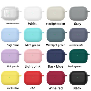 Étui de protection en silicone monobloc de couleur unie, compatible avec les <span class=keywords><strong>AirPods</strong></span> Pro 3, écologique, pour <span class=keywords><strong>AirPods</strong></span> 4 Pro2, épaisseur 1,6 mm - Product Image 1