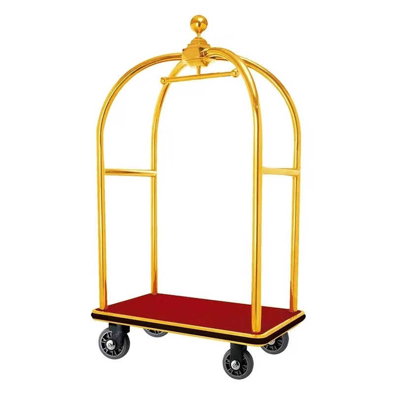 Gold Plated Hotel Birdcage Airport Luggage