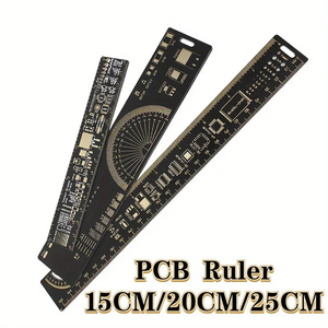 Règle PCB multifonctionnelle 3 types en 1 (15 cm, 20 cm, 25 cm) – Outil de mesure pour résistances, condensateurs, puces IC, <span class=keywords><strong>SMD</strong></span>, diodes et transistors - Product Image 3