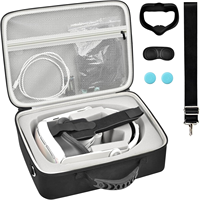 Sac antichoc pour lunettes VR - Sac moyen personnalisé en EVA avec compartiments multiples pour accessoires, prêt pour l'aventure