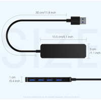 Offre Spéciale – Hub USB 2.0 Ultra-Mince à 4 Ports pour Disque Dur, Souris, Clavier, Console de Jeu PC – Répartiteur/Extension USB