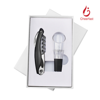 Nouvelle conception vin tire-bouchon ouvre-cadeau ensemble accessoires réutilisables boîte-cadeau Kit de verseur de vin 2 pièces ensemble d'accessoires de vin