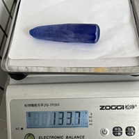 133g Pierre synthétique de spinelle bleue cobalt créée en laboratoire, brute à facetter