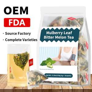 Bolsa de té de desintoxicación para la salud, té verde de melón amargo, hoja de morera a base de hierbas naturales para ayudar a regular la presión arterial alta - Product Image 3