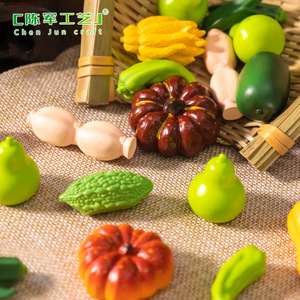 Miniaturas de Calabaza, Pimiento Verde y Pequeñas Verduras para Decoración DIY, Manualidades y Accesorios para <span class=keywords><strong>el</strong></span> Cabello - Product Image 4