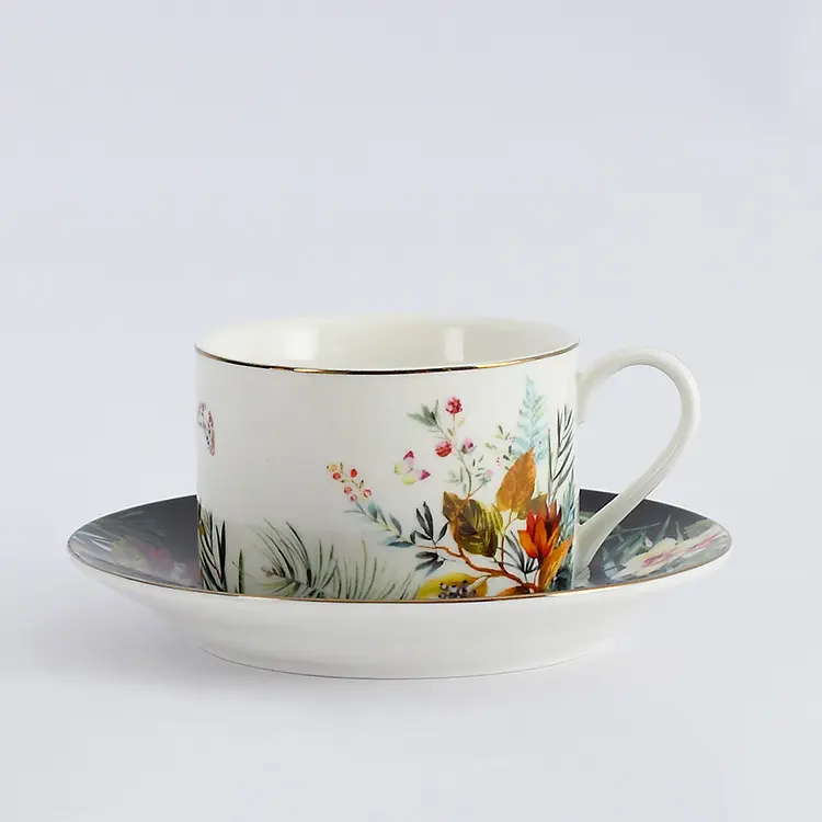 Tasse à café en céramique, vaisselle à domicile, tasse à thé en porcelaine Set soucoupes pour le vente, nouveau