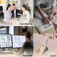 Knowdow Villa Hoofdpoort Moderne Automatische Aluminium Oprit Poort Hele Huis Custom 3d Render & Productie Cad Design
