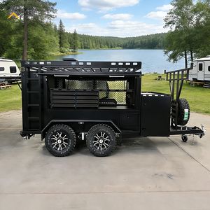 Remolque de aluminio cerrado para transporte de vehículos de <span class=keywords><strong>carreras</strong></span>, utilitarios, ATV, motocicletas y automóviles, con puerta de rampa y área de trabajo. - Product Image 1