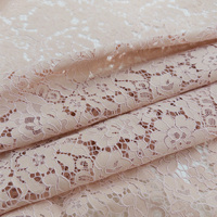 Dentelle florale en coton et nylon de qualité supérieure YY avec bordure en dentelle à franges, bleu clair, tissu en dentelle française pour la couture et les robes