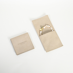 PackSecret Green Custom Eco <b>Book</b> Style Flap Paper Magnetic Closure Jewelry Set <b>Box</b> Packaging With Logo and Microfiber Pouch Set - Product Image 5