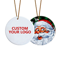 Boules de Noël personnalisées à sublimation, cadeaux, cercles vierges à sublimation, ornements en céramique