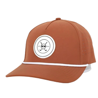 Casquettes de golf unisexe réglables en caoutchouc personnalisées avec logo, 5 panneaux, style « Dad Hat », visière perforée découpée au laser, avec corde, pour le sport, vente en gros