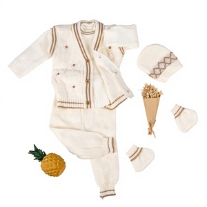 Conjunto <span class=keywords><strong>de</strong></span> Suéter <span class=keywords><strong>de</strong></span> Cinco Piezas para Bebé Recién Nacido 2026, Tejido <span class=keywords><strong>de</strong></span> Algodón Puro con Tratamiento Suavizante - Product Image 6