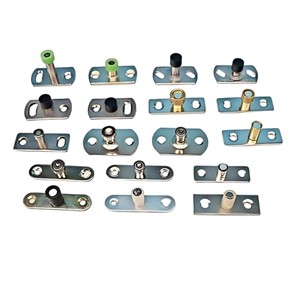 Kit de roulettes de guidage inférieures pour <span class=keywords><strong>porte</strong></span> <span class=keywords><strong>coulissante</strong></span>, <span class=keywords><strong>guide</strong></span> de <span class=keywords><strong>porte</strong></span> à montage au sol avec roulement, kit anti-oscillation - Product Image 1
