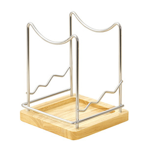 Support multifonctionnel Ripai pour couvercles de casseroles et planches à découper en acier inoxydable avec égouttoir pour comptoir de cuisine - Product Image 2