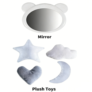 Alfombra <span class=keywords><strong>de</strong></span> Juego Redonda y Cómoda para Bebés, con Espejo y Juguetes <span class=keywords><strong>de</strong></span> Peluche, Alfombra <span class=keywords><strong>de</strong></span> Gateo Segura Antideslizante para Recién Nacidos - Product Image 3