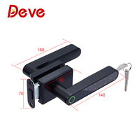 Cerradura de Puerta Inteligente Digital con Huella Dactilar Biométrica Comercial Deve, Electrónica, para Interiores, Central, Negra, Magnética, de Vidrio, Tuya