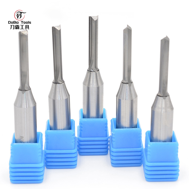 1/2 TCT Double Flute Plunge Router Bit Carbide Tipped CNC Milling Cutter Double Edge Straight End Mill