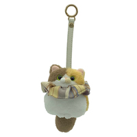 Porte-clés en peluche miniatures personnalisés OEM/ODM avec couineur, jouets en peluche sur mesure pour pendentifs mascotte adorables