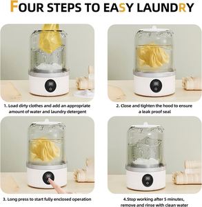 Portable <b>Mini</b> Home Washer <b>USB</b> Charged for Washing Underwear and Socks Wireless Electric Laundry Cup - Product Image 3