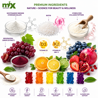 Gummies véganes antioxydantes naturelles NAD Biotine Vitamine D3 & K2 pour des cheveux, une peau et des ongles sains – Complément anti-âge