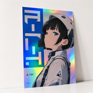 Affiches d'art personnalisées en feuille métallique, impressions holographiques métalliques Anime/<span class=keywords><strong>Manga</strong></span>, illustrations d'exposition, merchandising, édition limitée, affiches Holo Fanart - Product Image 1