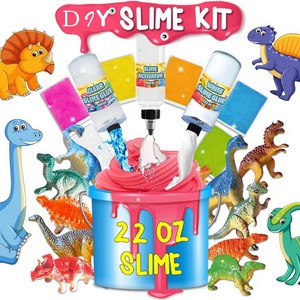 Jouets en boue cristalline pour enfants, colle à bulles, kit de slime dinosaure DIY - Product Image 1