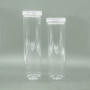 Tubos Cilíndricos de Plástico Transparentes con Tapa, Envases Generales para Negocios, Compras, Almacenamiento, Contenedores para Lápices, 119 - Product Image 4