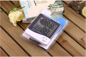 HT C-1 디지털 온도 습도 측정기 실내 LCD 전자 온도계 습도계 기상 관측소 알람 시계 - Product Image 5