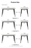 DW1179 Quanu Option de taille différente Pieds en métal Chaise de salle à manger durable Table design Meubles de maison Dernier ensemble de table à manger pour la maison