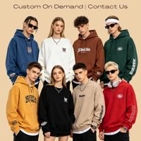Sweat-shirt à col rond pour homme, surdimensionné, respirant, 80% coton, 20% polyester, 440 grammes, broderie et impression, hiver, personnalisation en gros ODM