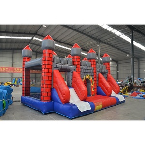 Lâu Đài Bouncy Bơm Hơi Màu Đỏ Với Không Gian Nhảy Lâu Đài Nhảy Đôi Cho Trẻ Em Sản Phẩm Mới Nhất - Product Image 2