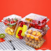 Groothandel op maat gemaakte transparante plastic opvouwbare wegwerp fruit clamshell punnet doos verpakking container voor groenten en fruit