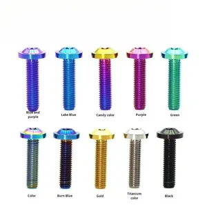 Tornillos Torx de Cabeza de Disco con Recubrimiento de Zinc y Aleación de Titanio para Modificación de Motocicletas, <span class=keywords><strong>TJM</strong></span> Directo de Fábrica, M4/M5, 40 mm, 30 mm, Medida Métrica - Product Image 5