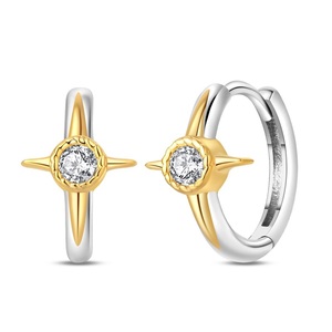 <span class=keywords><strong>Pendientes</strong></span> Originales de Plata de Ley 925 Plateados en Plata con Circonitas, Diseños de Fresa, Donut y Cangrejo - Regalo de Boda - Product Image 5