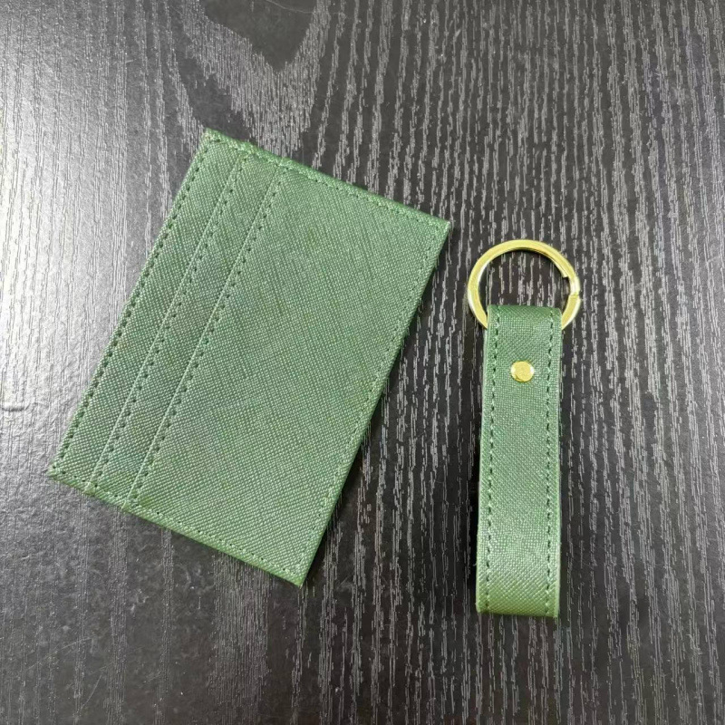 Porte-carte vert clair + porte-clés