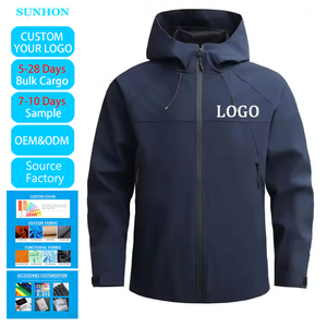 Giacca Impermeabile da Uomo con Cappuccio, Traspirante e Antivento, per Escursionismo e Trekking, Personalizzabile con Logo - Product Image 1