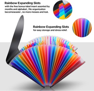 24-túi mở rộng PP tập tin thư mục A4 Kích thước accordion hệ thống nộp hồ sơ mở rộng hộp tài liệu hiệu quả tổ chức tập tin giấy - Product Image 2
