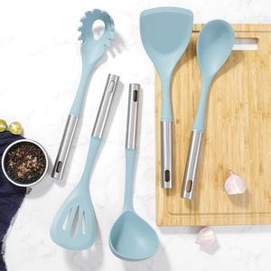 Heat Resistant Cookware Utensils <b>Silicone</b> Kitchen Cooking Utensils Cooking <b>Tool</b> with Stainless Steel Handle - Product Image 2
