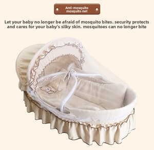 Cuna Portátil Plegable para Bebé en Oferta, con Tejido de Hojas de Maíz Natural y Algodón Teñido, para Recién Nacidos de 0 a 36 Meses - Product Image 6