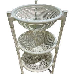 Étagère de rangement de cuisine moule en plastique rond panier de fruits et légumes moule d'injection moulage de support de stockage à plusieurs niveaux - Product Image 1