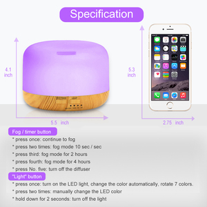 Siêu âm 300ml hương liệu khuếch tán điện Tinh dầu thơm hạt gỗ cơ sở nhà di động sản phẩm nhựa mới - Product Image 4
