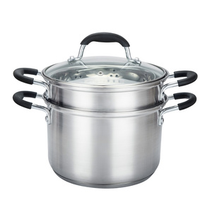 Pentola per Zuppa <span class=keywords><strong>Fungho</strong></span>, Vendita Diretta dalla Fabbrica, per Cucinare e Riscaldare, in Acciaio Inox Spesso con Coperchio Trasparente - Product Image 1