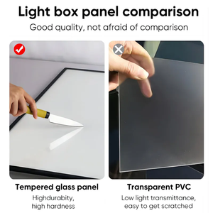 Hly Ultra <span class=keywords><strong>Slim</strong></span> Backlit Glass BRIGHT LED quảng cáo hộp Đèn A1 <span class=keywords><strong>Slim</strong></span> LED menu nhà hàng treo tường trượt trong khung hiển thị - Product Image 4