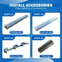 Tejas de Techo de Poliuretano Resistentes al Agua y Duraderas de Aluminio SUNTO, Paneles de Pared Interiores Ligeros Resistentes al Envejecimiento