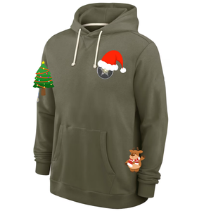 Sudadera con Capucha Unisex de Fútbol Americano Verde Oliva, Homenaje al Servicio, Logotipos de Equipos de la NFL - Product Image 2