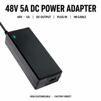 Adaptateur d'alimentation CC 48V 5A 240W, adaptateur de commutation pour imprimante 3D, scanner, projecteur, capteur PLC, câble de 1 m